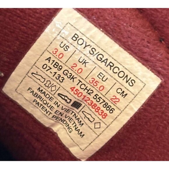 The North Face Boys Heatseeker Insulated Waterproof Winter Boots Red/Black - 3 - Picture 4 of 9